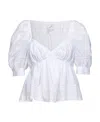 Pinko Muslin Top With Embroidery In White