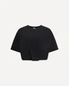 Pinko Modern Ribbed Crew Neck T-shirt In Black
