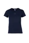 Pinko Crew Neck Short Sleeves Top In Blu