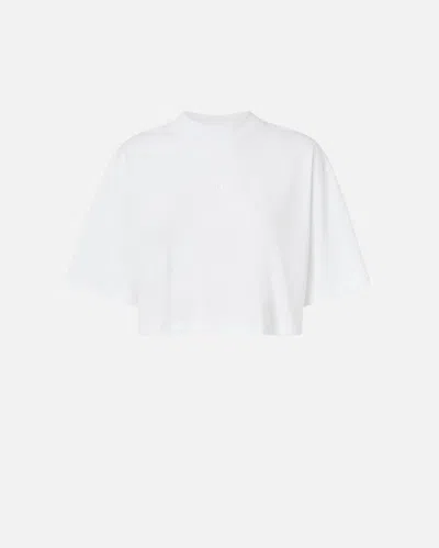 PINKO T-SHIRT CROPPED AVEC LOGO BRODÉ