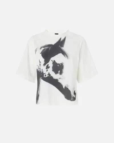 PINKO T-SHIRT LARGE AVEC IMPRIMÉ CHEVAL REIMAGINE PINKO X PATRICK MCDOWELL