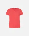 Pinko Logo Embroidered Plain Design T-shirt In Red