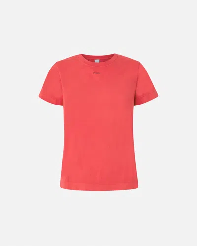 Pinko T-shirt Mini Logo  In Red-tomato Sauce