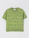 Pinko Intarsia-logo T-shirt In Green