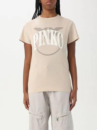 PINKO T-SHIRT PINKO WOMAN COLOR BEIGE,G59491022