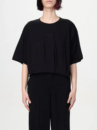 PINKO T-SHIRT PINKO WOMAN COLOR BLACK,G71975002