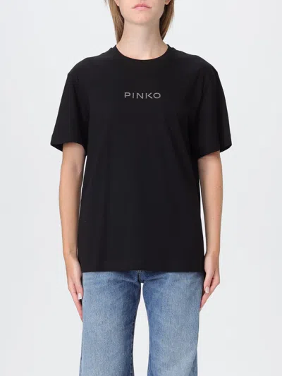 PINKO T-SHIRT PINKO WOMAN COLOR BLACK,H25239002