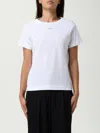 Pinko Logo Printed Crewneck T-shirt In White