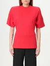 Pinko T-shirt À Manches Courtes Et Épaules Rembourrées In Red