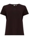 Pinko Cotton T-shirt With Logo In Brown