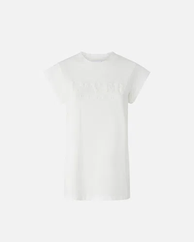 Pinko T-shirt Slim  Lover In Bianco-biancaneve