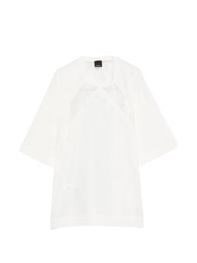 Pinko Stephanie Crewneck T-shirt In White