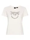 Pinko Love Birds Embellished T-shirt In White