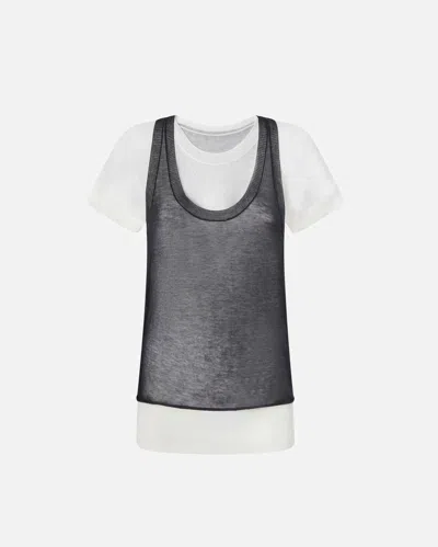 PINKO T-SHIRT AVEC DÉBARDEUR ASSORTI