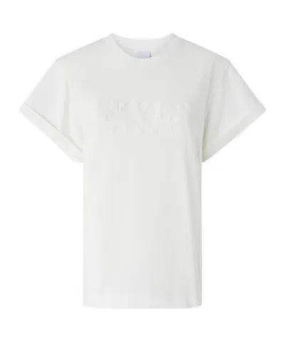 Pinko T-shirt With Metallic Print On Front In White