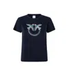 Pinko T-shirt With Crystal-embroidered Love Birds Logo