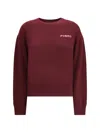 Pinko Wool And Cashmere Logo Sweater In Red