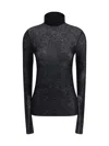 Pinko Long-sleeved Turtleneck Top In Black