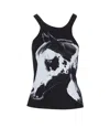 Pinko Curly Horse Graphic Ribbed Sleeveless Top
