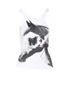 Pinko Curly Tank Top Graphic Print