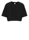 Pinko Modern Ribbed Crew Neck T-shirt In Black