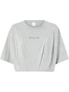 Pinko Short And Loose T-shirt With Logo Embroidery