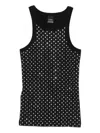 Pinko Fitted Sleeveless Top Featuring Stud Embellishments In Black