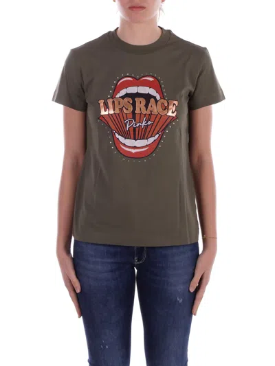 Pinko T-shirts And Polos Military In Militare Verde