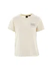 Pinko Love Birds-appliqué T-shirt In Milk White