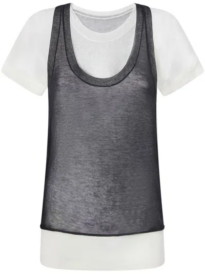 PINKO PINKO SEMI-TRASPARENT 'MARK' T-SHIRT