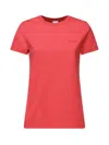 Pinko Logo Embroidered Plain Design T-shirt In Red