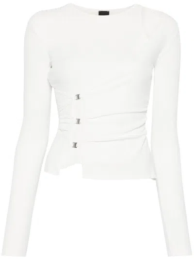 PINKO PINKO WHITE 'LASSEN' T-SHIRT CUT-OUT