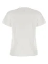 Pinko 'quentin' White Crewneck T-shirt With Love Birds Diamond Cut Logo On The Front In White