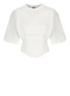 Pinko Corset-style Short Sweater In White