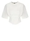 Pinko Corset-style Short Sweater In White
