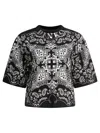 Pinko Crew Neck Paisley Pattern Short Sleeves Tops