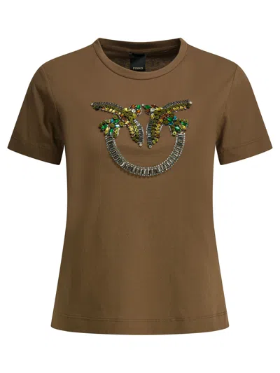 Pinko T Shirts In Brown