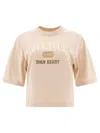 Pinko Cotton Logo T Shirt In Neutral