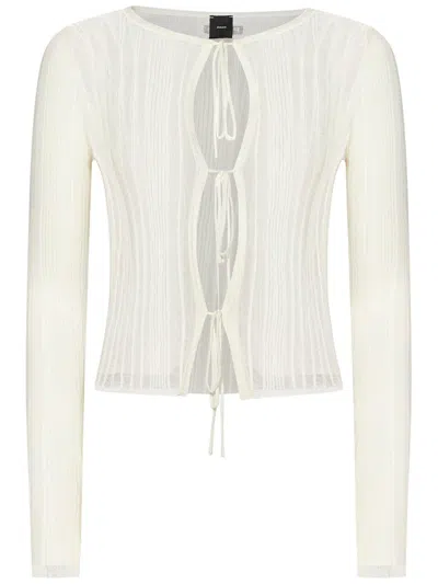PINKO TABLE OPEN RIBBED FRONT TIE JUMPER