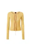 Pinko Table Sweater In Giallo Canna Dindia