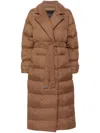 Pinko Taccuino Puffer Coat In Brown