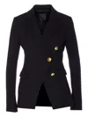 Pinko Tailored Black Blazer With Structured Shoulders In Black