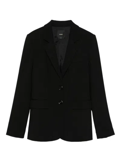 PINKO TAILORED BLACK JACKET WITH NOTCHED LAPEL AND STRUCTURED SHOULDERS