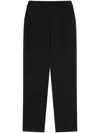 Pinko Tailored Black Trousers With Fitted Waistband In Black