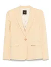 Pinko Yellow Tailored Jacket With Notched Lapels
