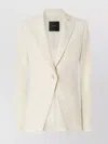 Pinko Tailored Blazer With Button And Back Vent In Neutral