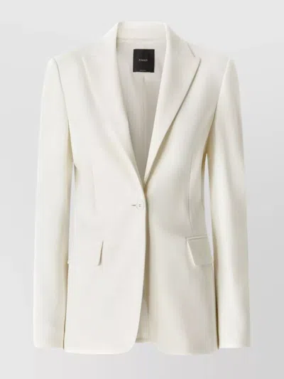 Pinko Tailored Blazers With Flap Pockets And Notched Lapel In White