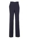 Pinko Tailored Blue And White Pinstripe Trousers In Blue