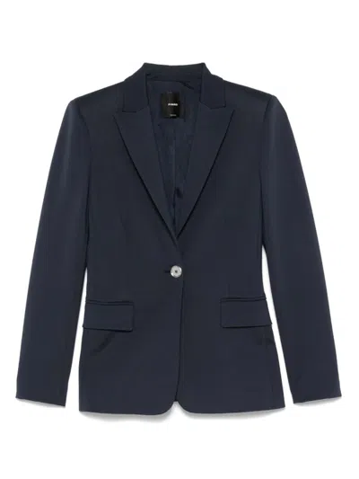 Pinko Tailored Blue Blazer With Single-button Closure