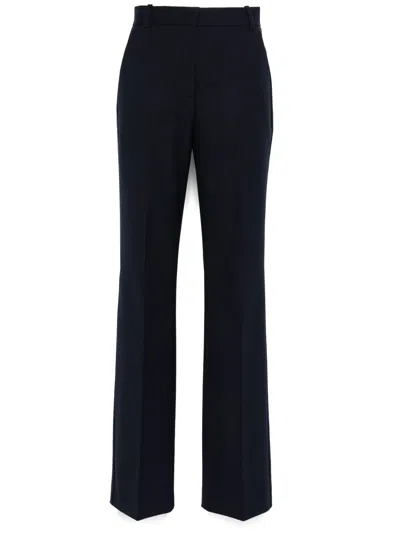 Pinko Tailored Blue Trousers With Straight Leg Design In Black